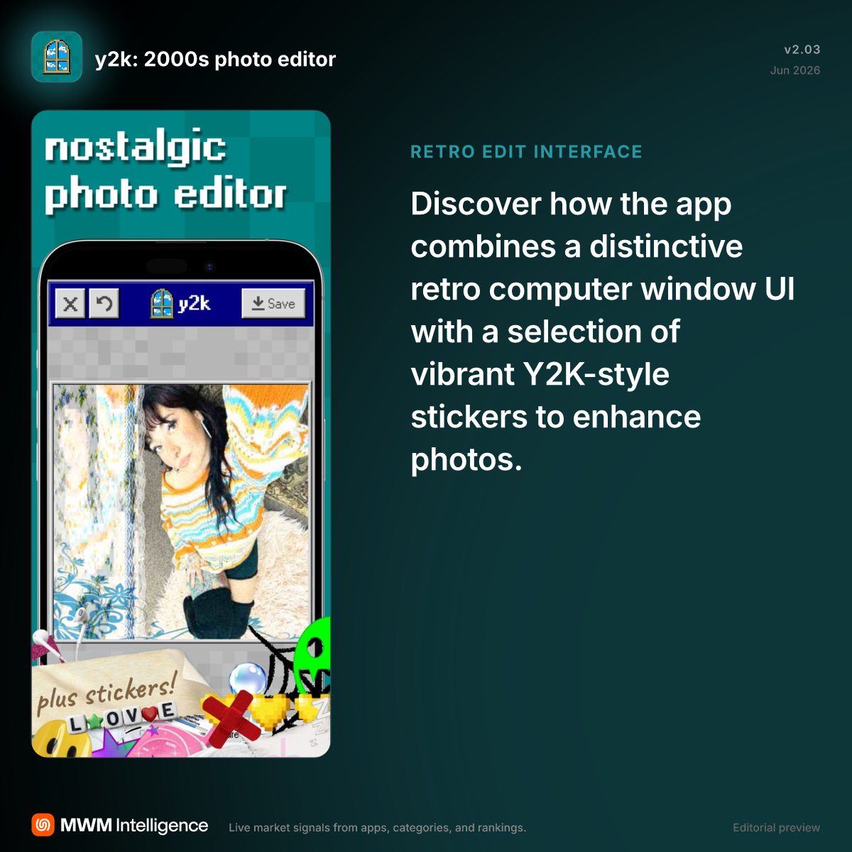 y2k: 2000s photo editor - Photo & Video App | MWM