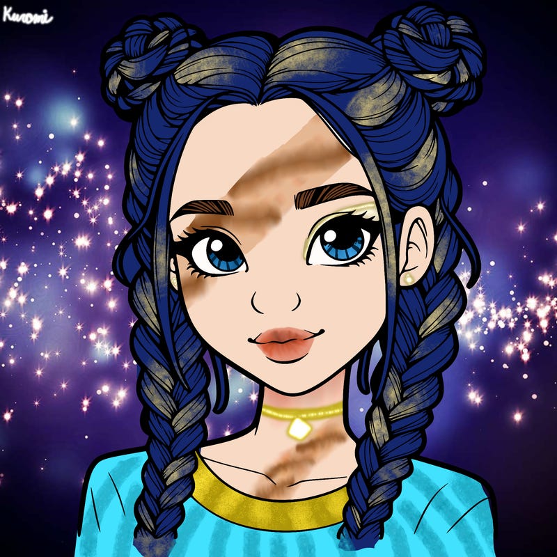 realistic girl with braids