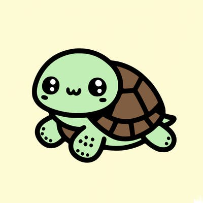 cute simple little turtle