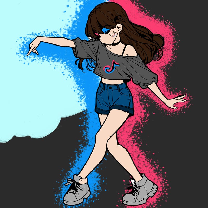 realistic girl danceing