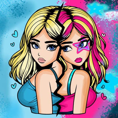 realistic girl split