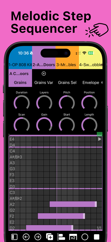 7III Tap: Live MIDI Controller - 7III Tap melodic step sequencer interface