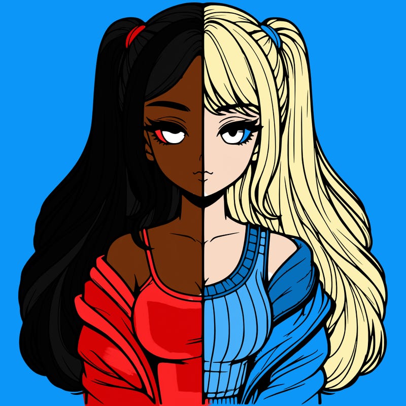 realistic girl split