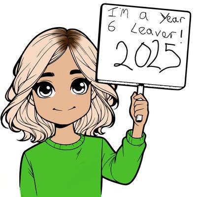 realistic girl holding up a sign