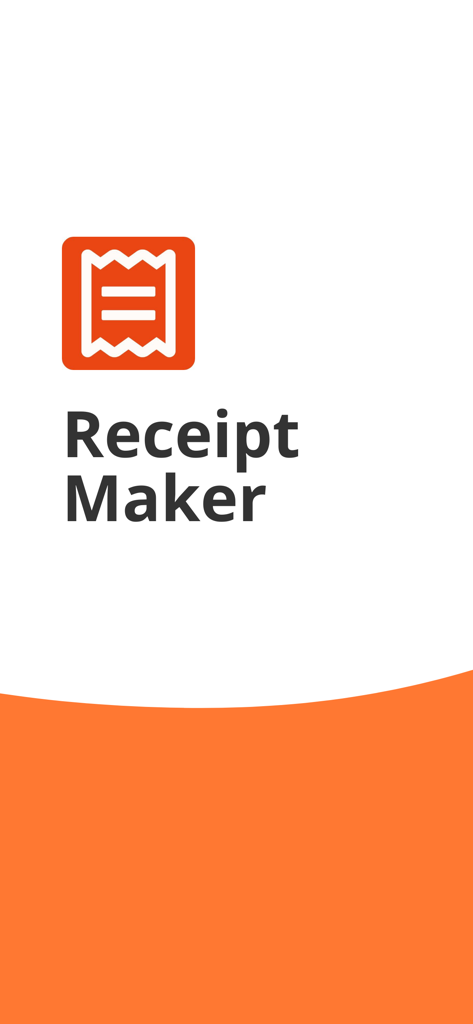 Make Receipt - Pantalla de bienvenida con el logo y título de la aplicación Make Receipt