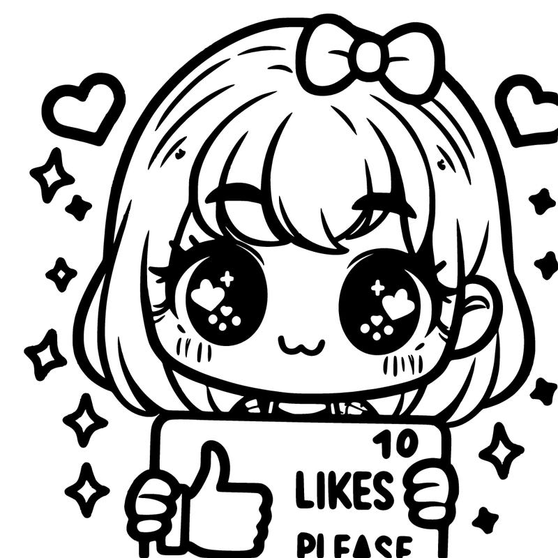 a girl holding 10 likes pls