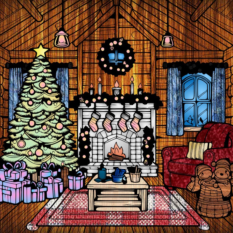 christmas house interior