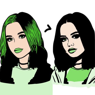 realistic picture of singer billie eilish