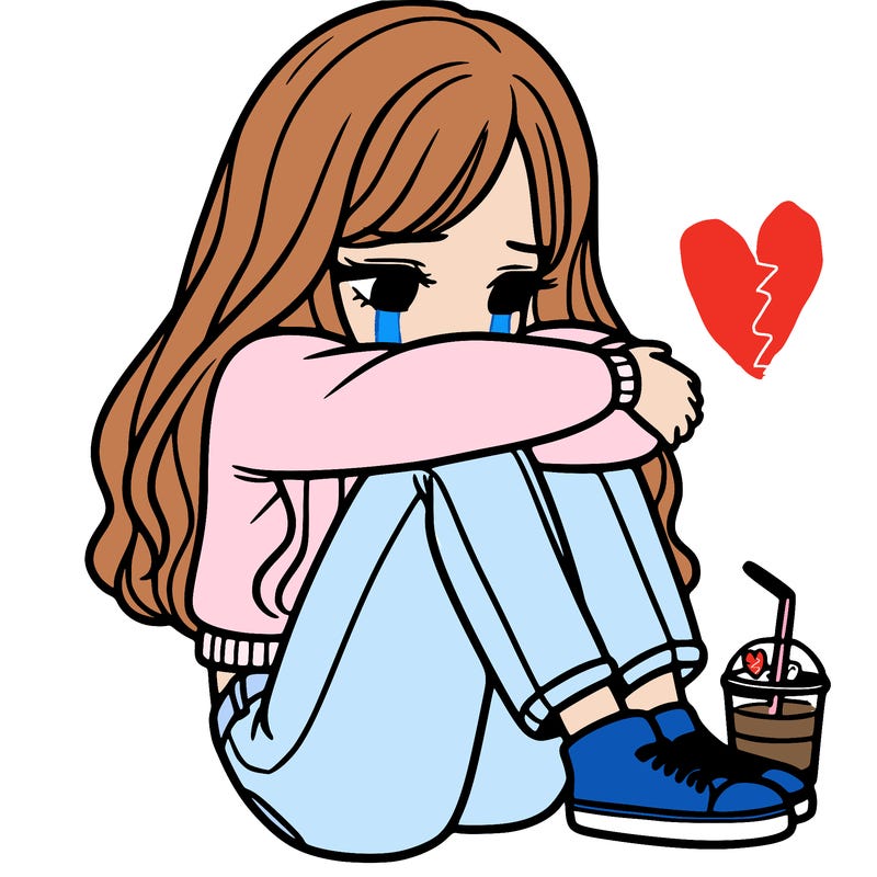 a girl  after a breakup