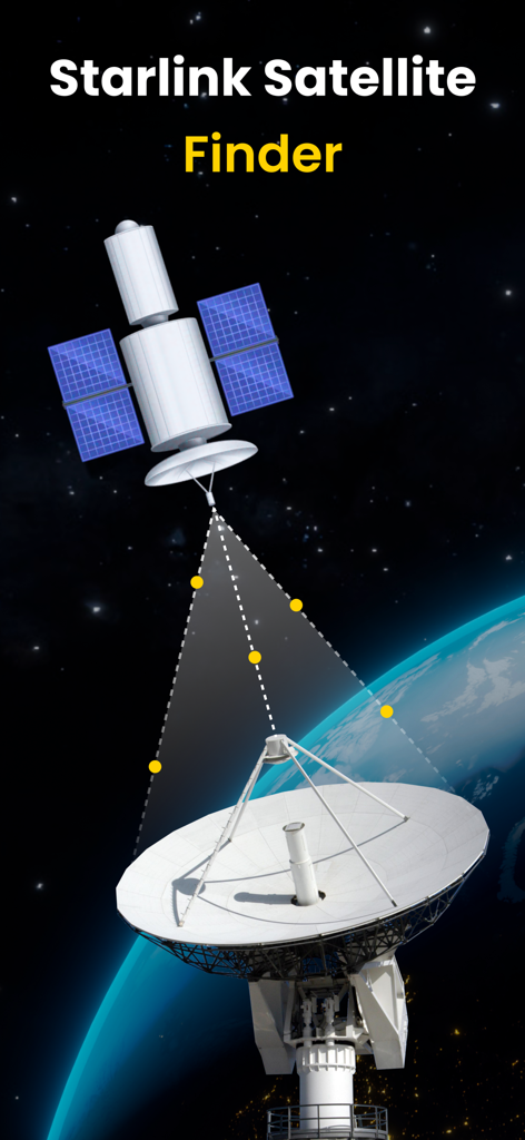 Uma ilustração digital mostrando um satélite no espaço transmitindo sinais para uma antena parabólica terrestre