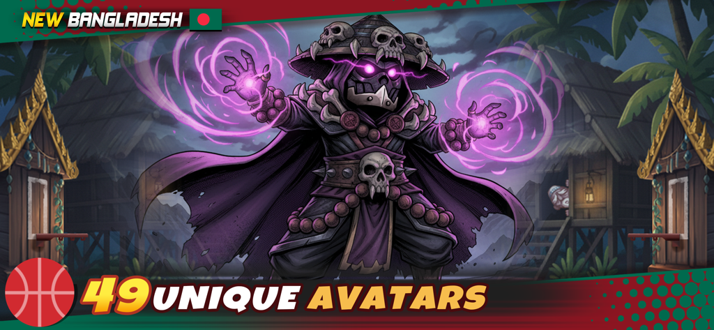 Un personaggio magico oscuro di Head Basketball che rappresenta uno dei quarantanove avatar unici