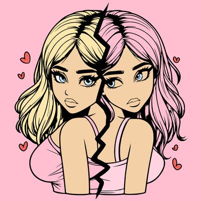 realistic girl split