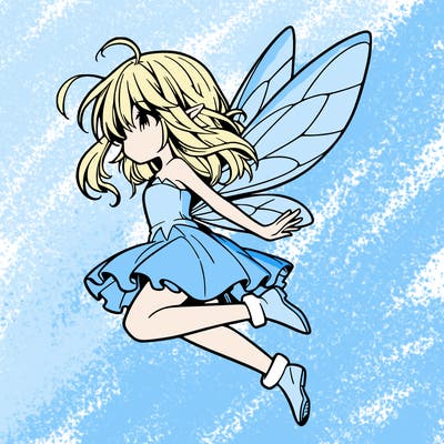 manga fairy flying