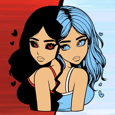 realistic girl split