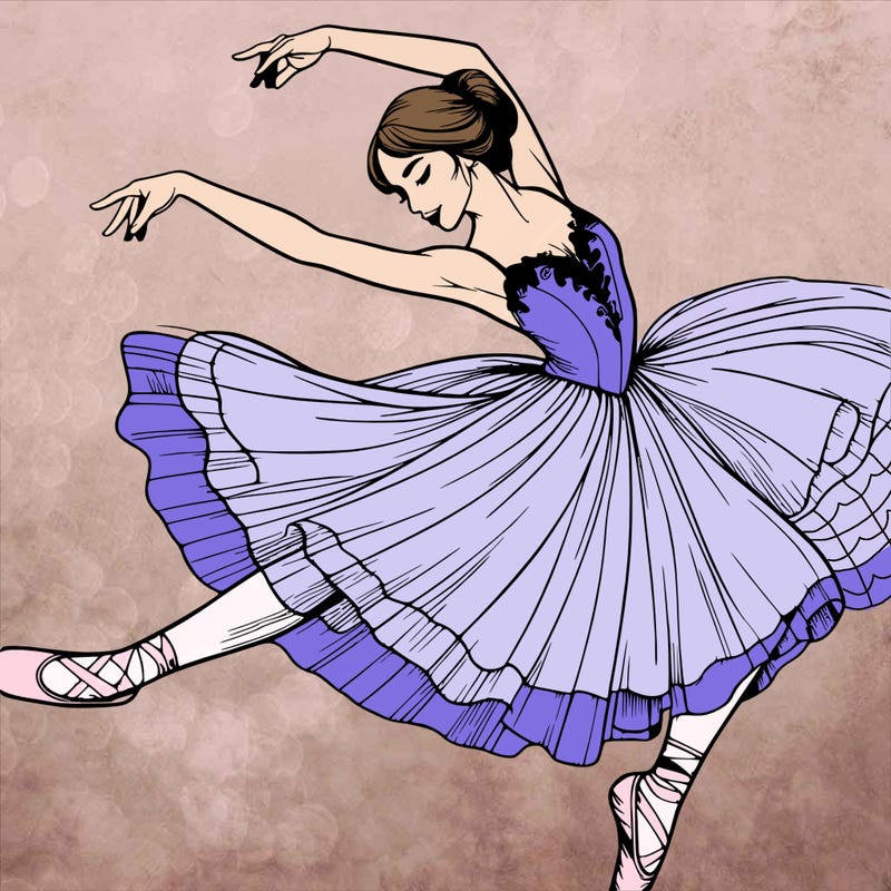 beautiful ballet dancer dancing free, realistic art