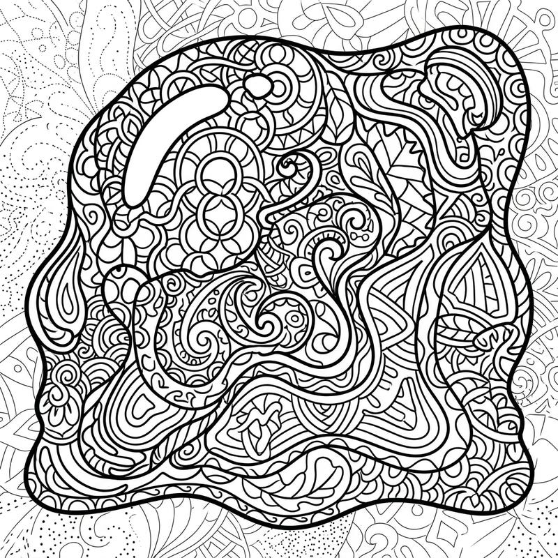 Unleash your creativity with this unique Zentangle Gelatinous Blob coloring page, where abstract patterns bring a fantastical creature to life. Explore meditative coloring as you fill each intricate line and shape with your favorite colors.