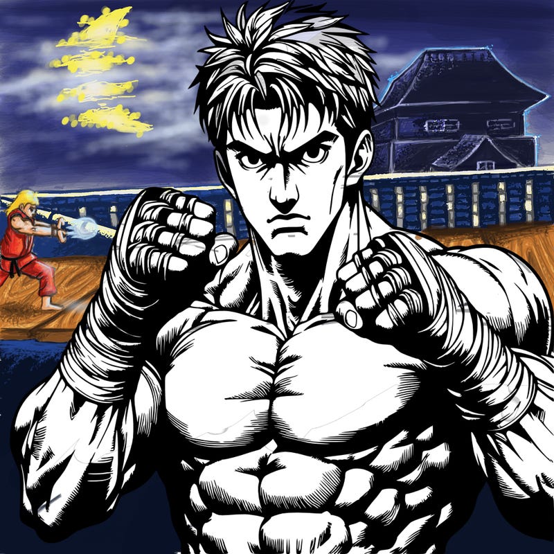 realism manga fighter man
