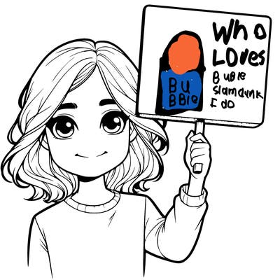 realistic girl holding up a sign