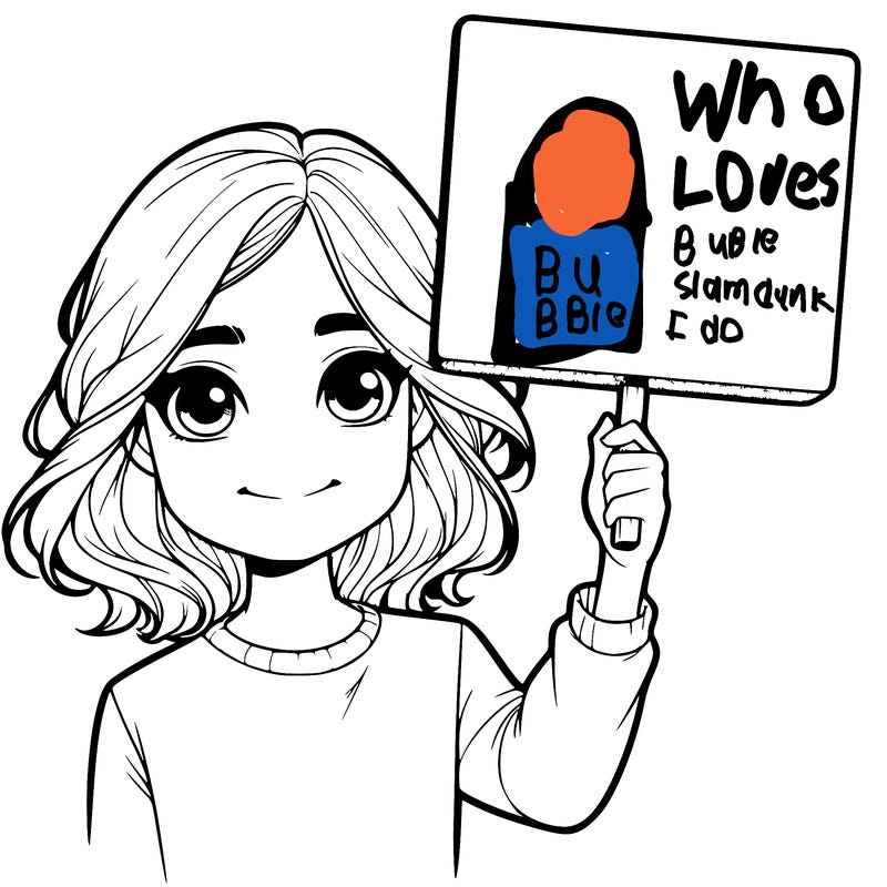 realistic girl holding up a sign