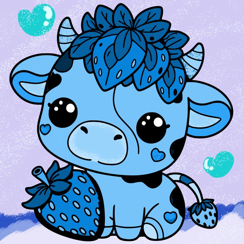cute strawberry cow