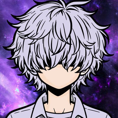 manga boy fluffy hair covering his eyes