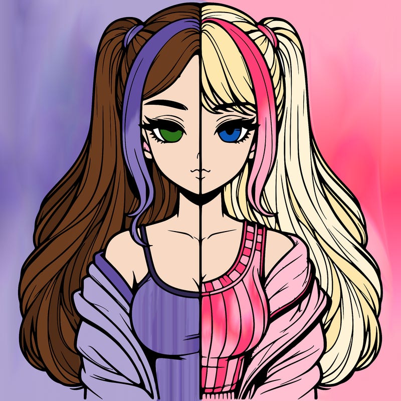 realistic girl split