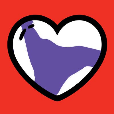 a blank heart