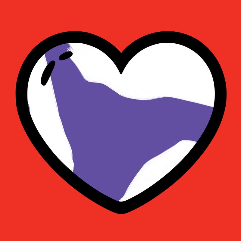 a blank heart