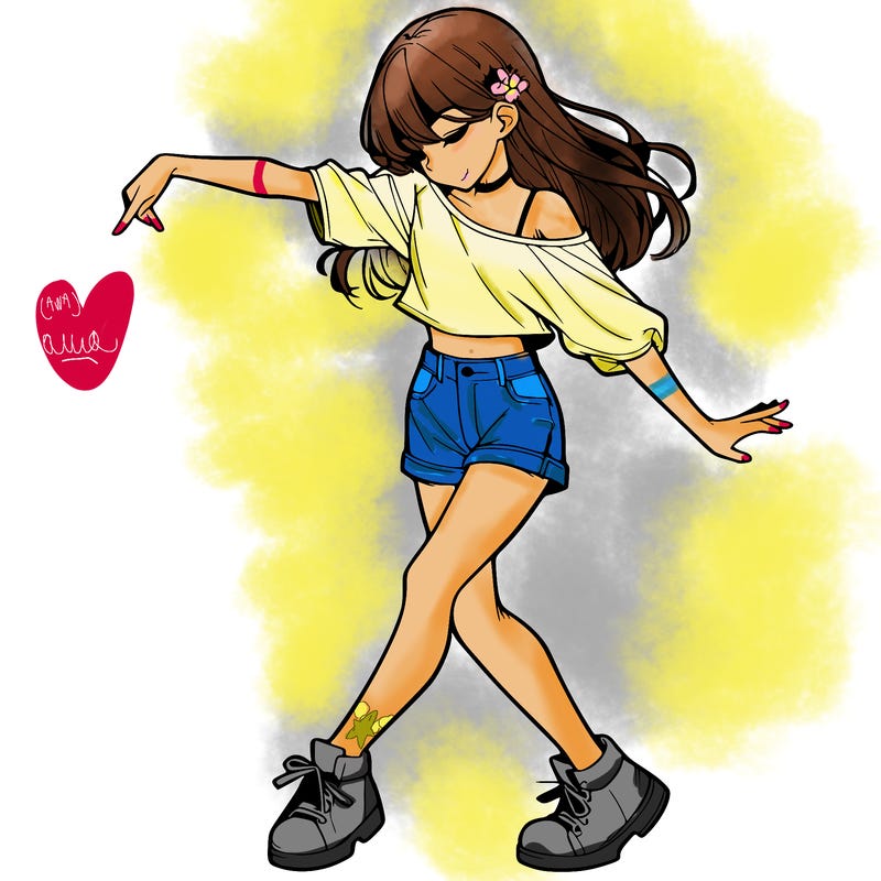 realistic girl danceing