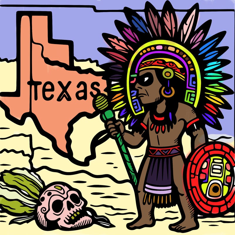 aztec warrior in texas