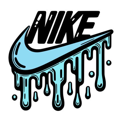 dripping nike logo