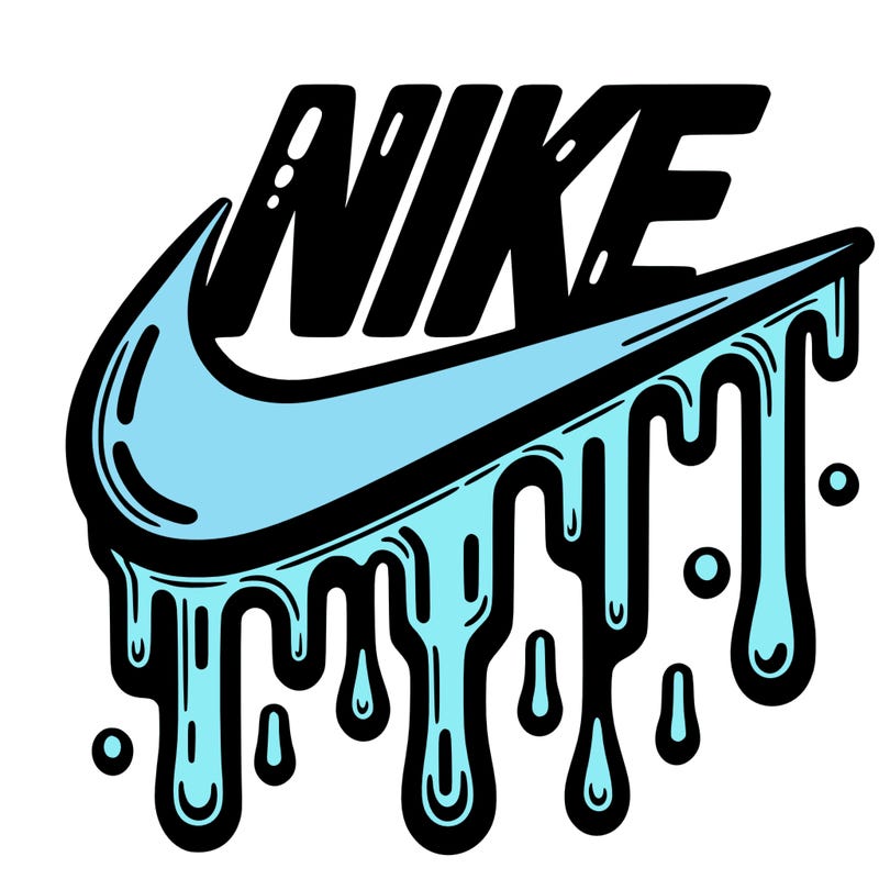 dripping nike logo