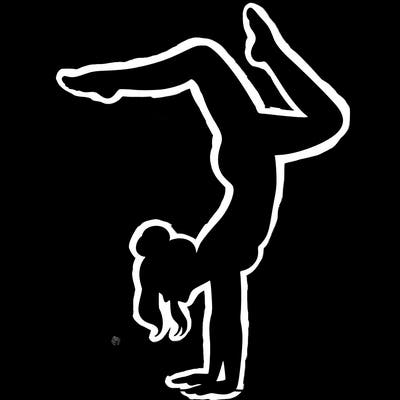 a woman doing a handstand