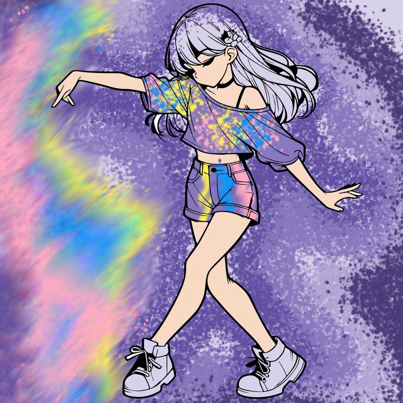 realistic girl danceing