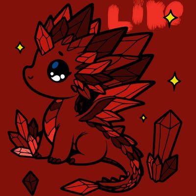 little cute crystal dragon