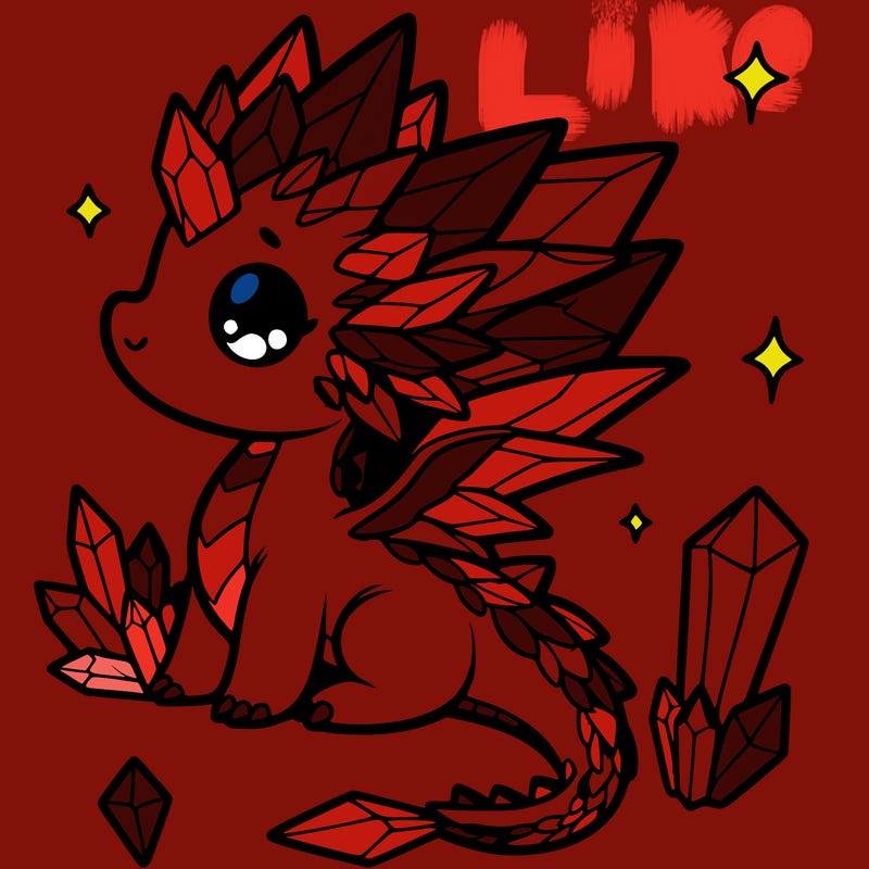 little cute crystal dragon