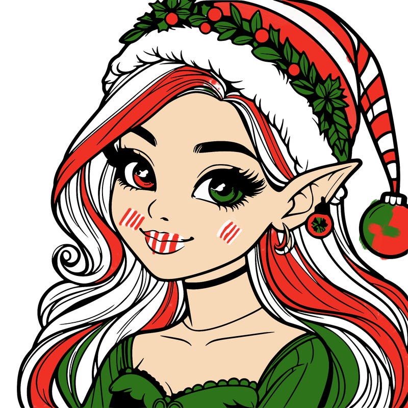 christmas girl elf realistic