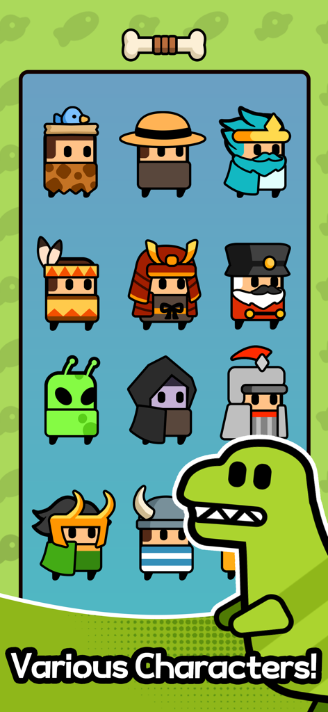 Time War : Origin - A collection of stylized historical and futuristic characters from Time War Origin including a samurai knight and alien