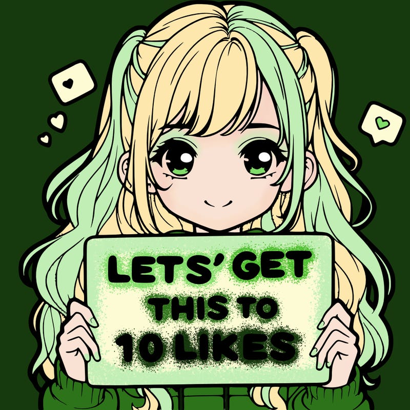 girl holding up sign that says let’s get this to 10 likes realistic