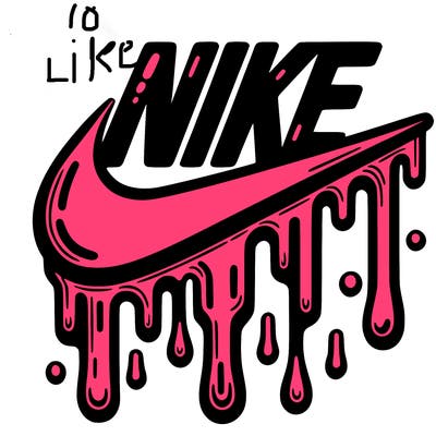 dripping nike logo