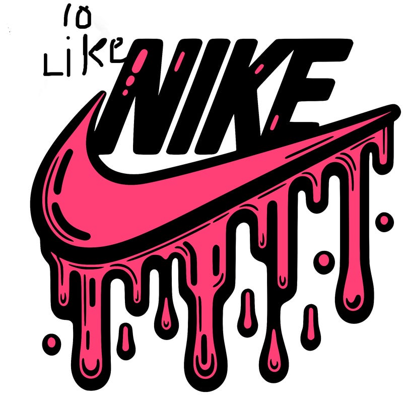 dripping nike logo