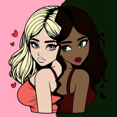 realistic girl split