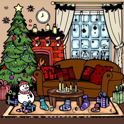 christmas living room