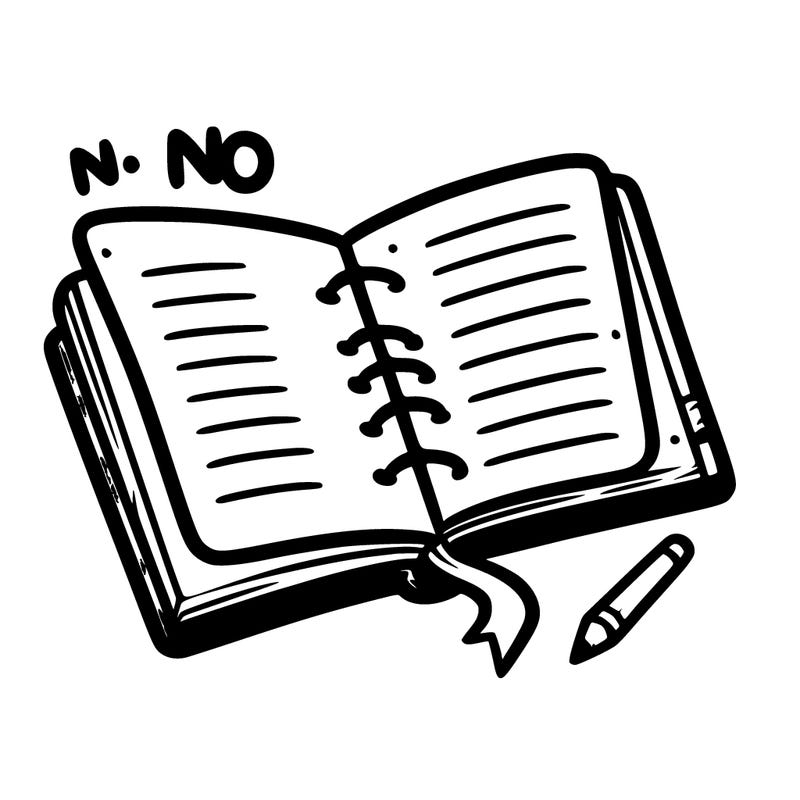 q notebook is open with none on it