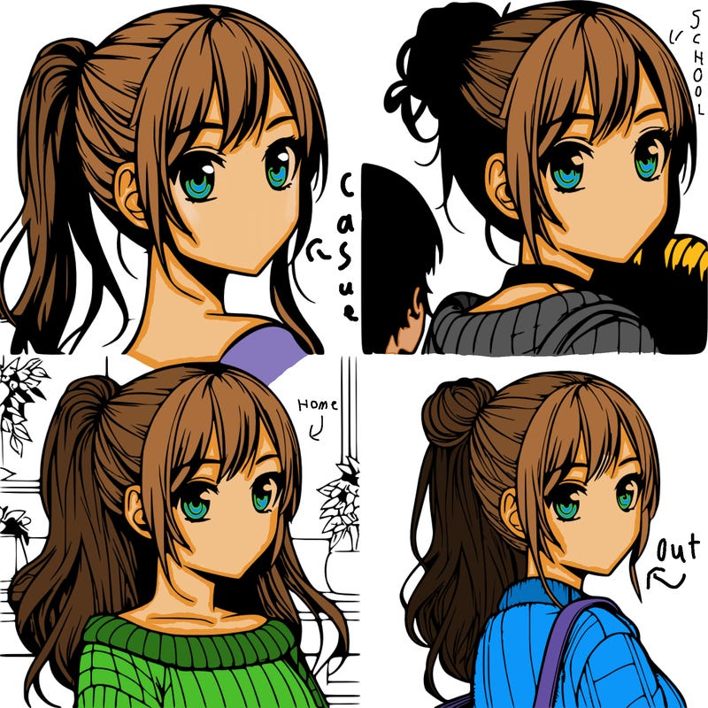 realistic manga girl