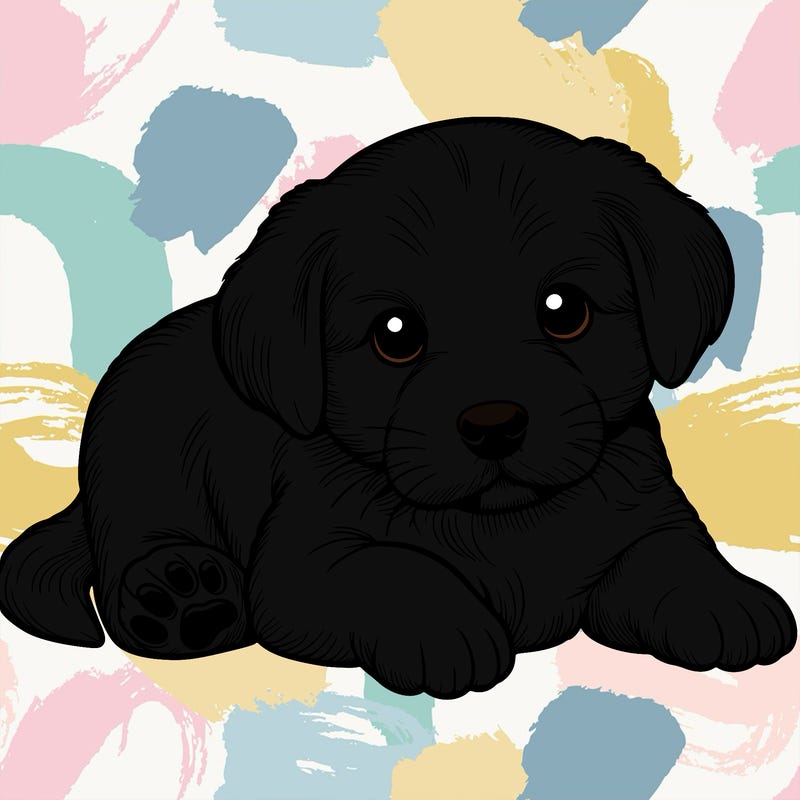 a cute realistic puppy