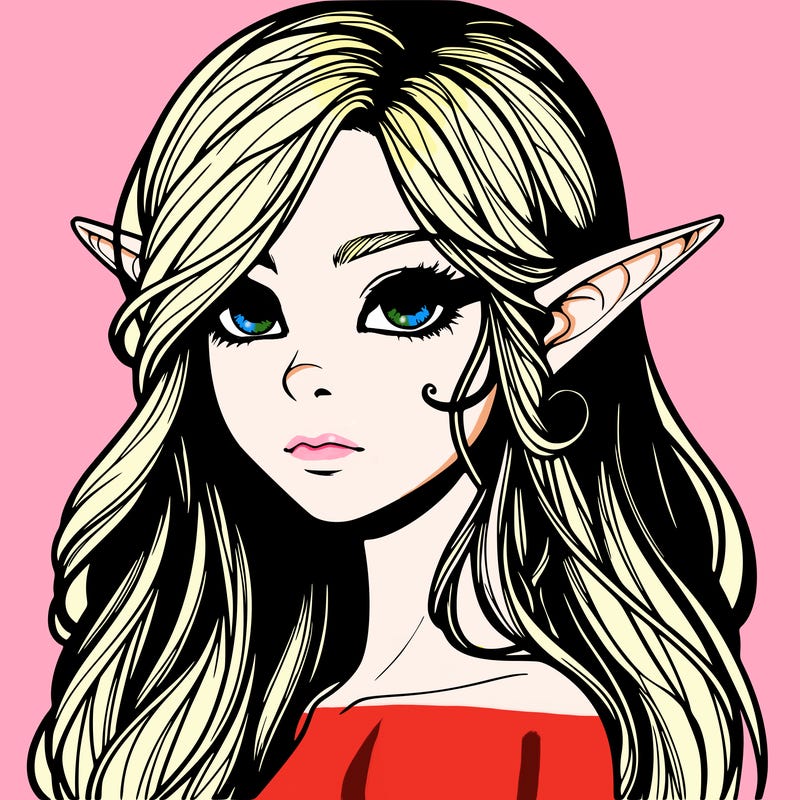 elf girl realistic dark fantasy