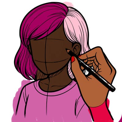 drawing a realistic person