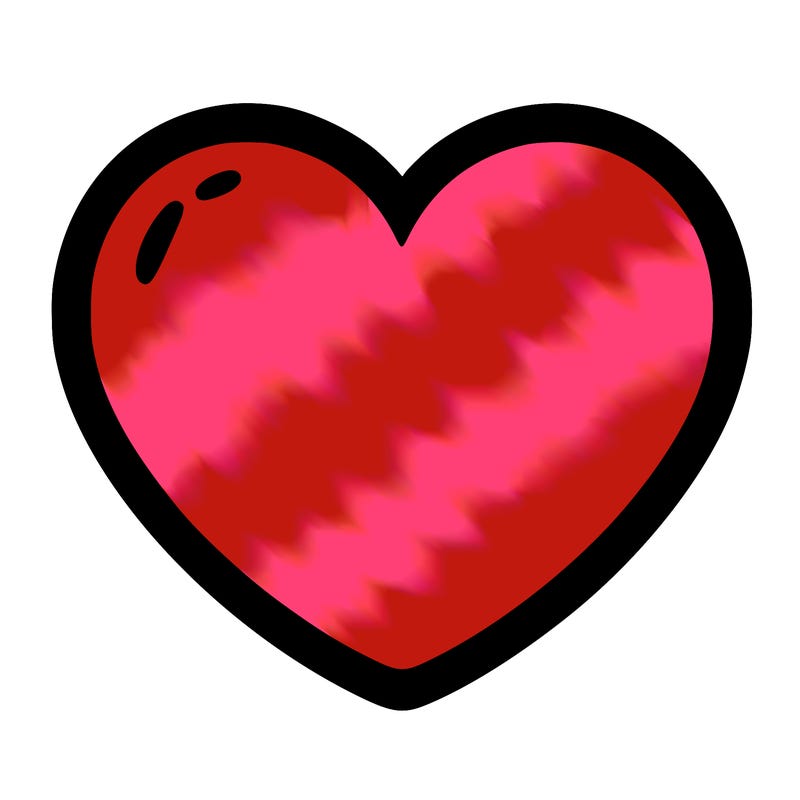 a blank heart
