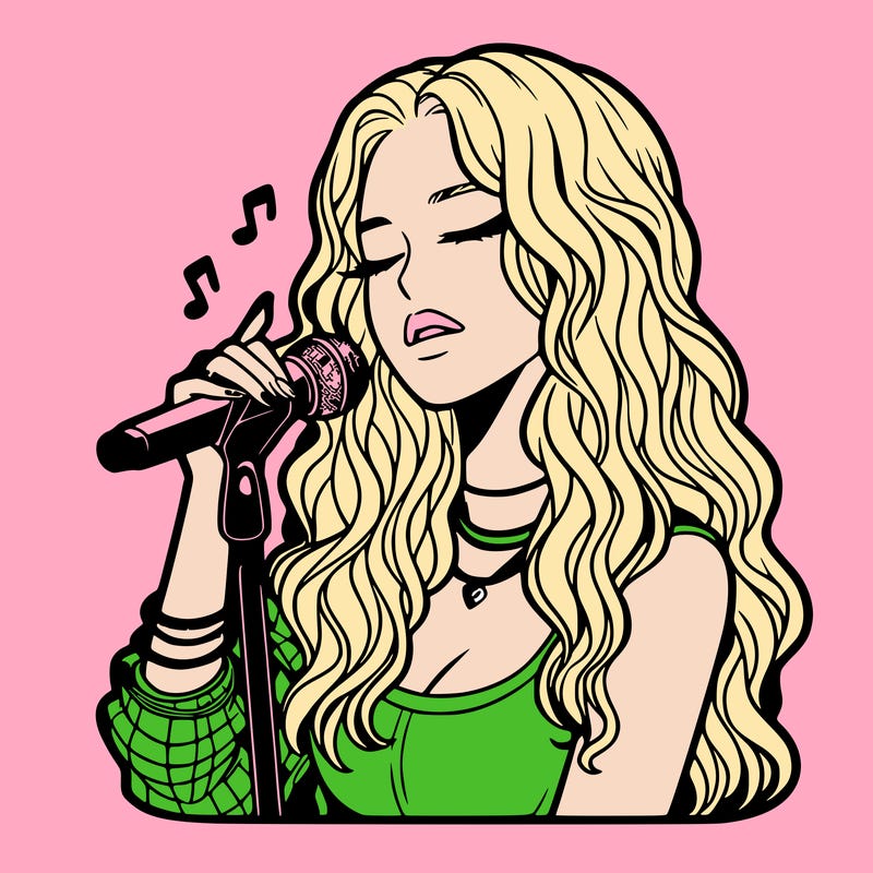 realistic female singer